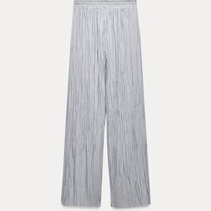 Zara Silver Lilac Pleated Pants